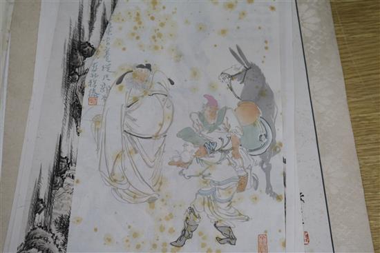 A folio of assorted Chinese watercolours
